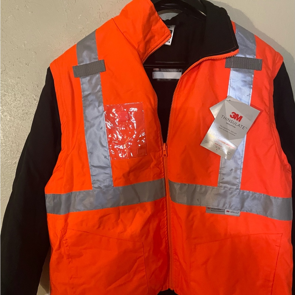 Tenacious Ergodyne Work Gear #8287 High Visibility Orange Safety Jacket-Size 2X
